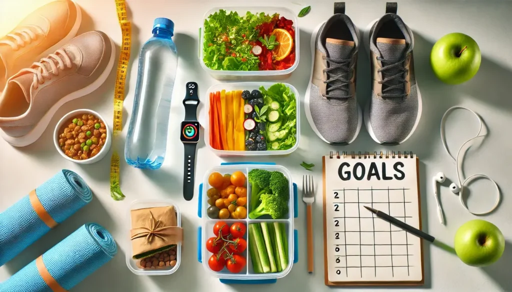 image featuring healthy lifestyle elements_ meal prep containers with vegetables