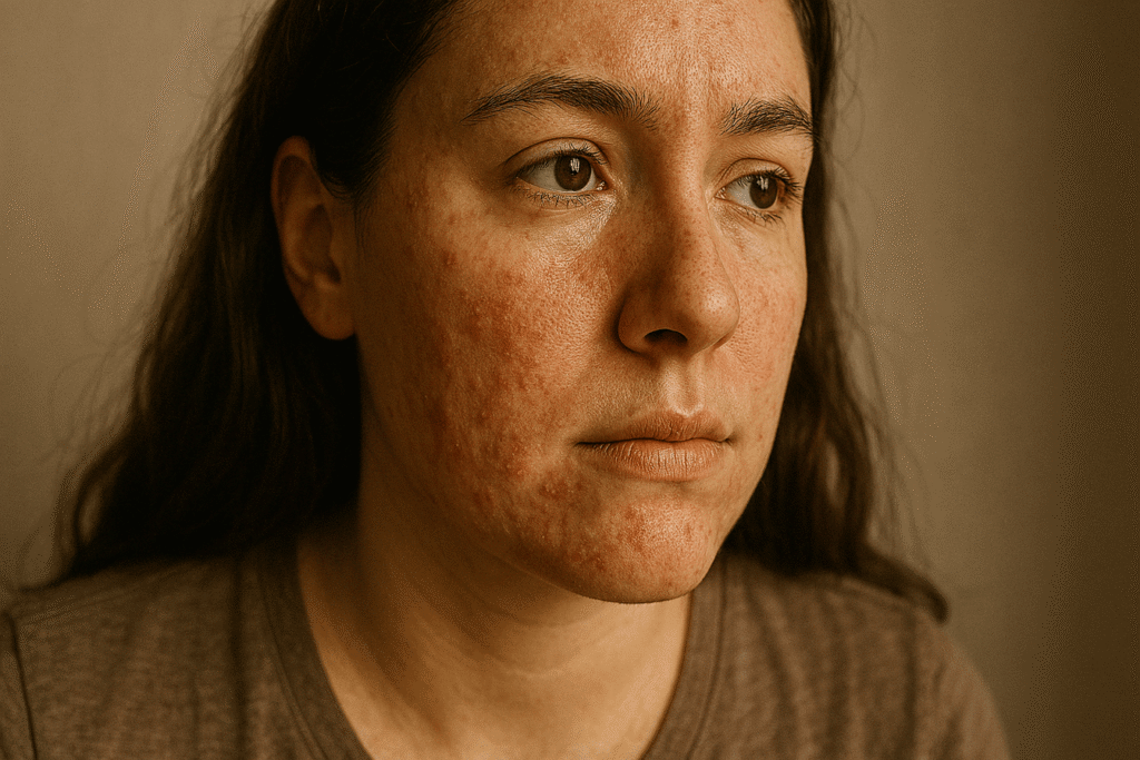 A women with Skin Problems